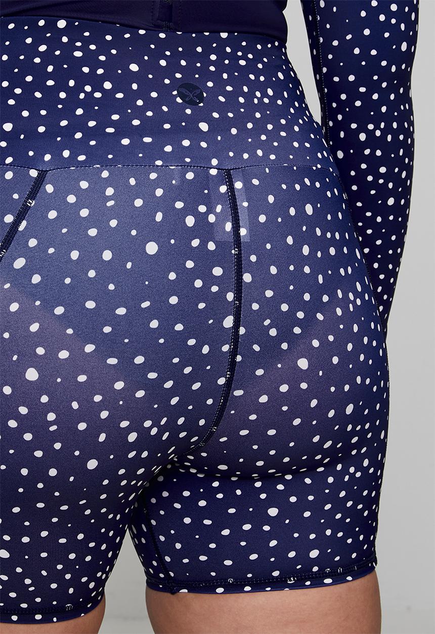 Lizzy - Plus ladies basic bike short - navy whale shark