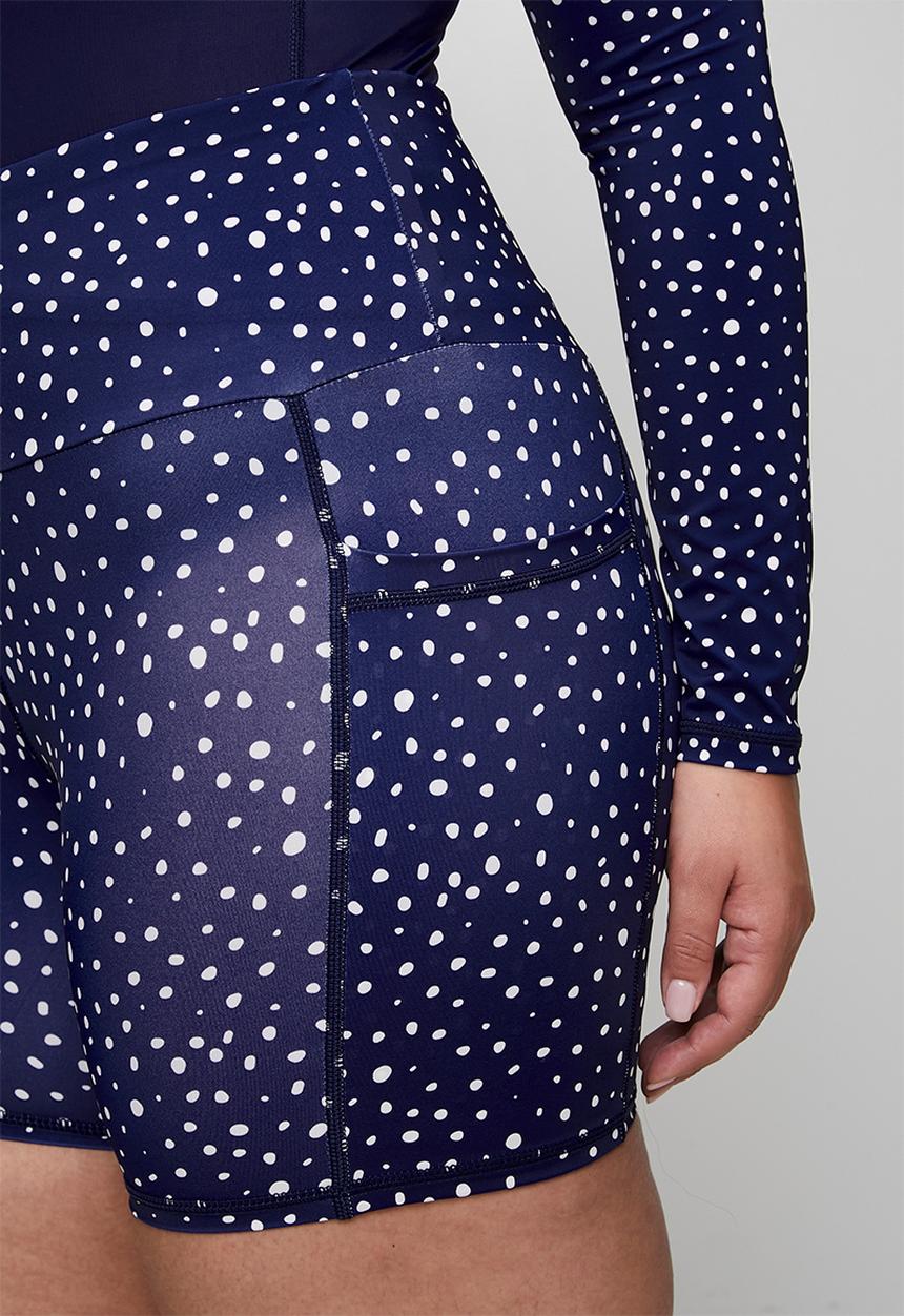 Lizzy - Plus ladies basic bike short - navy whale shark