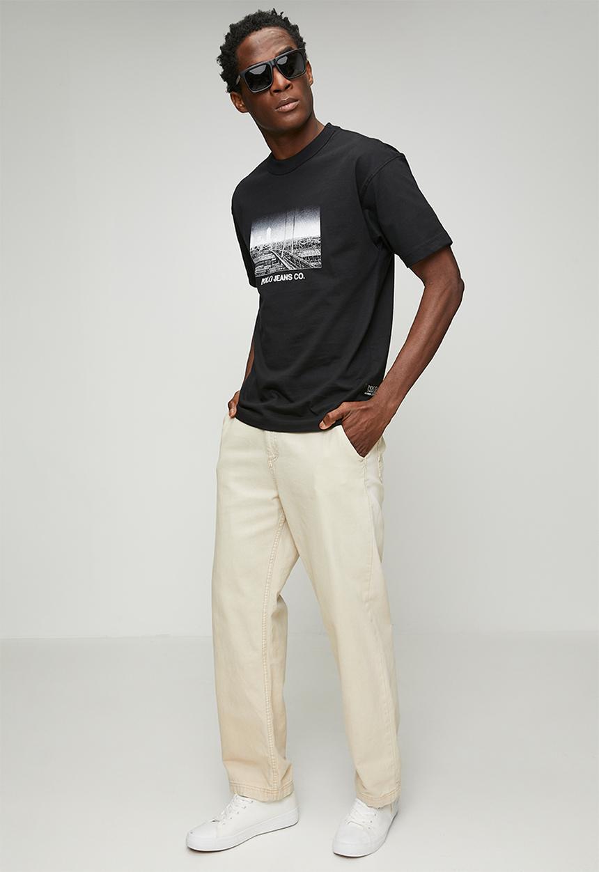 POLO - MENS PJC CITY SCAPE GRAPHIC TEE - Black