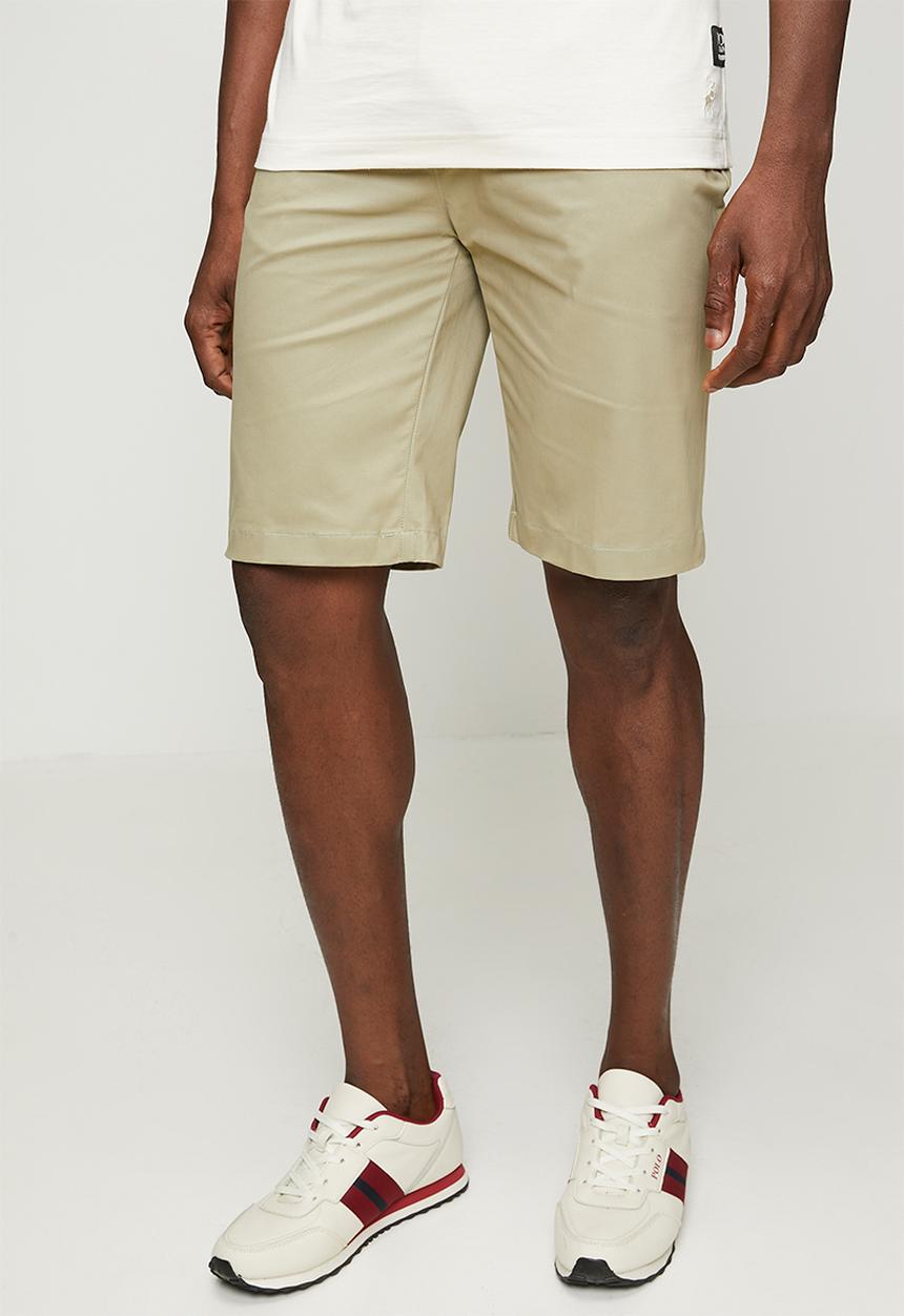 POLO - MENS ESSENTIAL COTTON CHINO SHORTS - Green