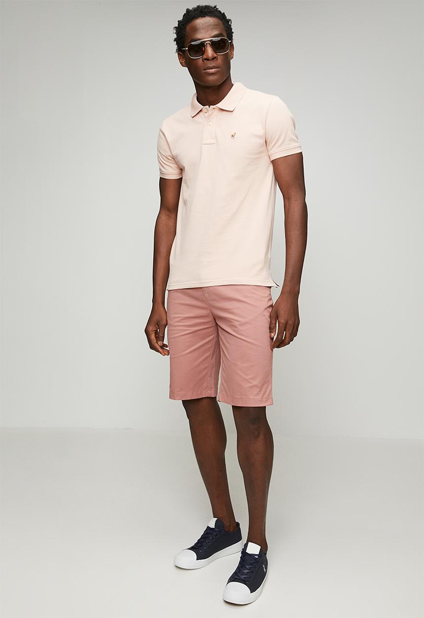 POLO - MENS ESSENTIAL COTTON CHINO SHORTS - Pink