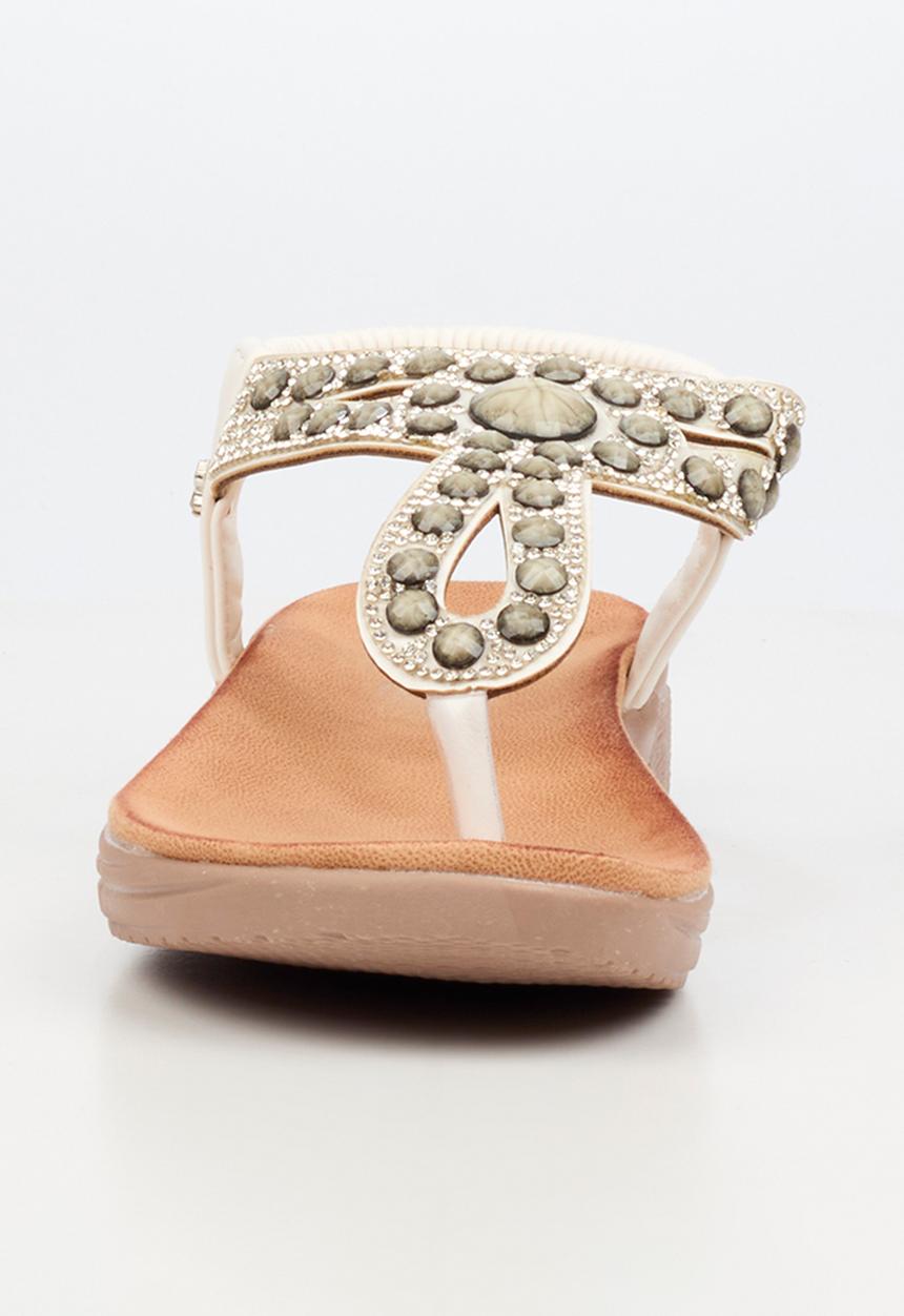 Butterfly Feet - Mylee 1 t-bar sandal - white