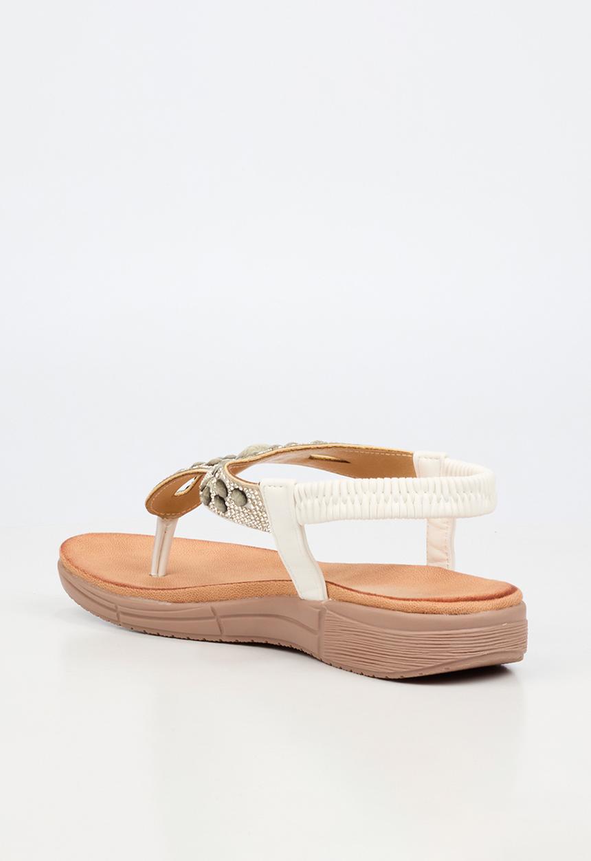 Butterfly Feet - Mylee 1 t-bar sandal - white