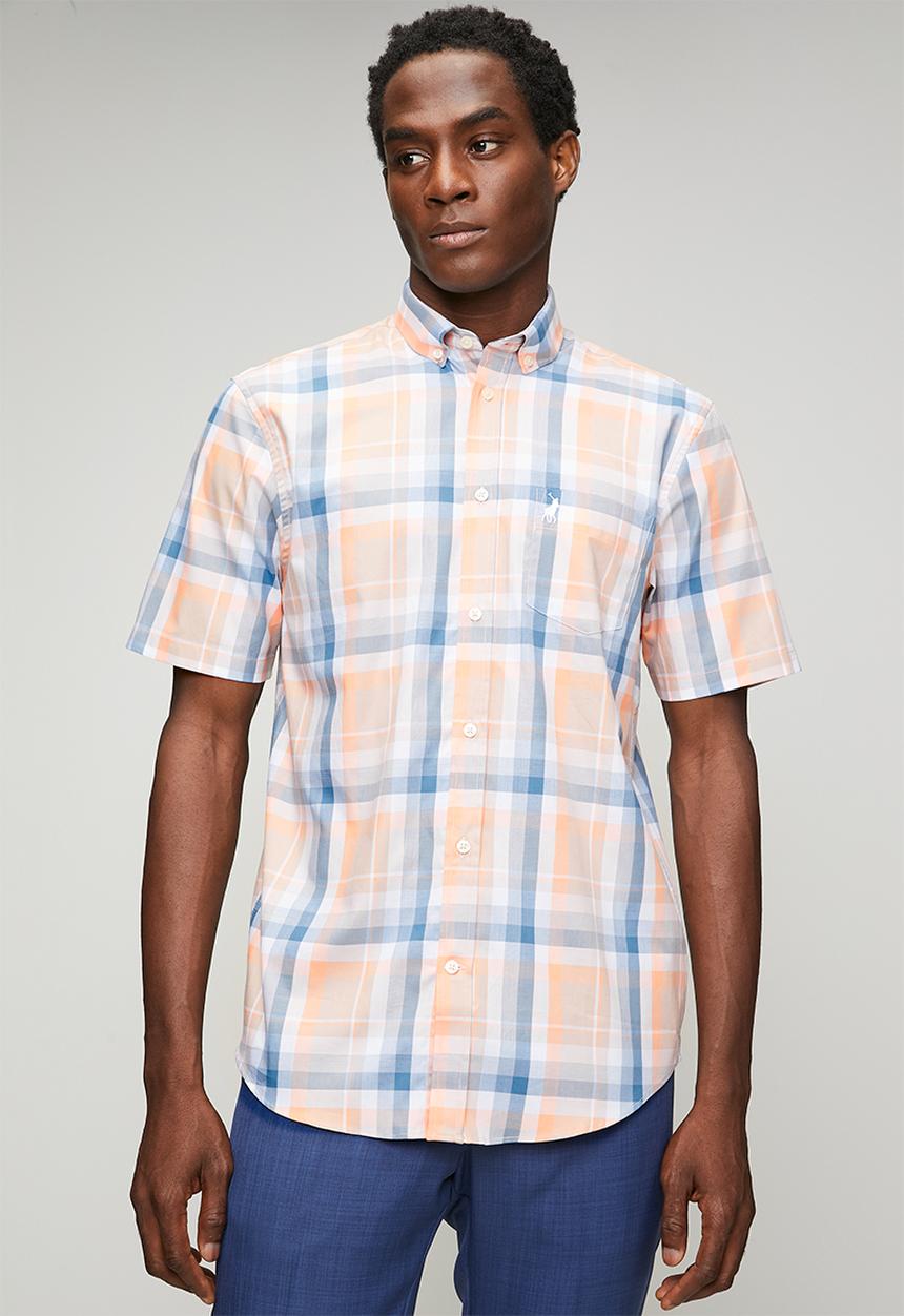 POLO - MENS SS CHECK SHIRT - Multi