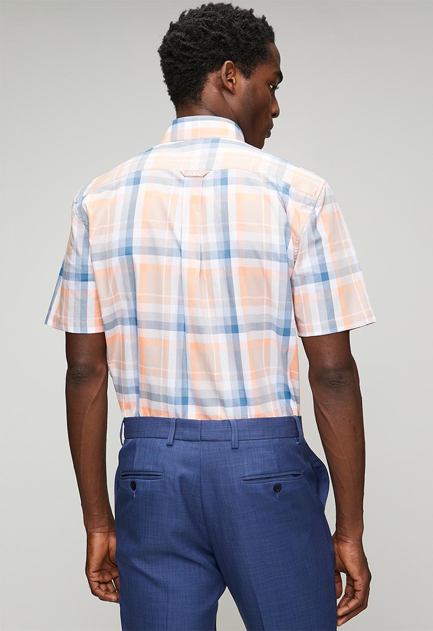 POLO - MENS SS CHECK SHIRT - Multi