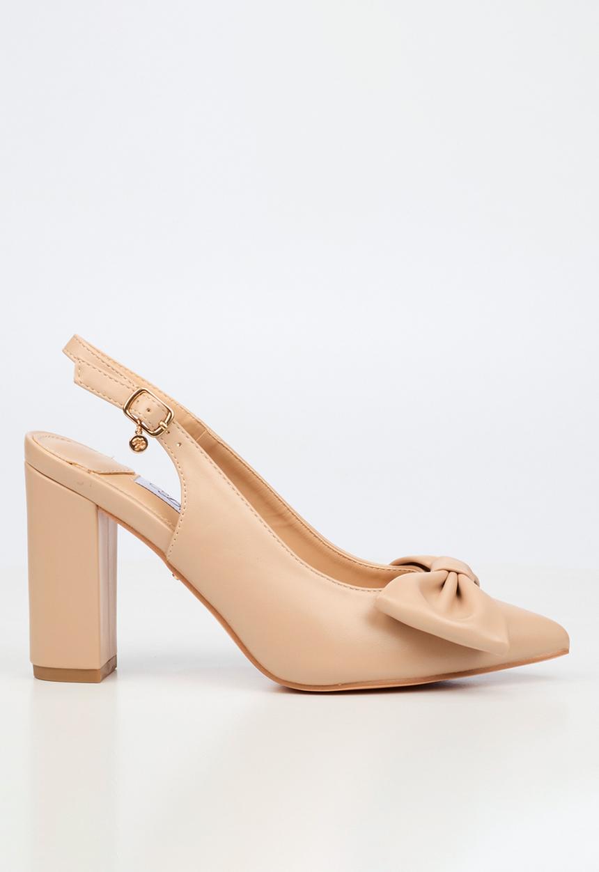 Miss Black - Narissa 1 bow slingback heel - natural