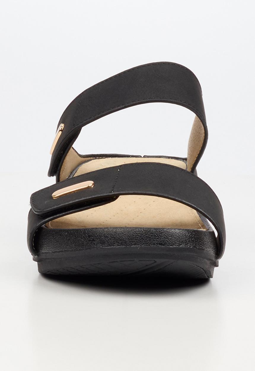 Butterfly Feet - Wander 2 velcro strap sandal - black