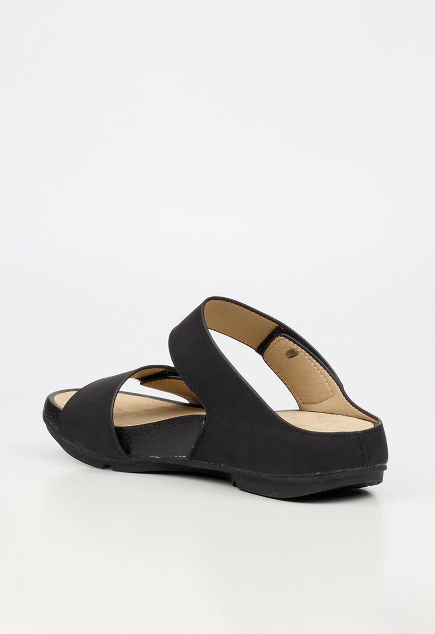 Butterfly Feet - Wander 2 velcro strap sandal - black