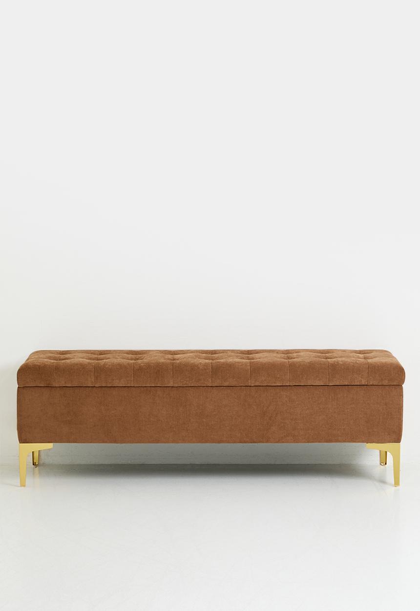Sixth Floor - Benji Storage Ottoman - Ochre