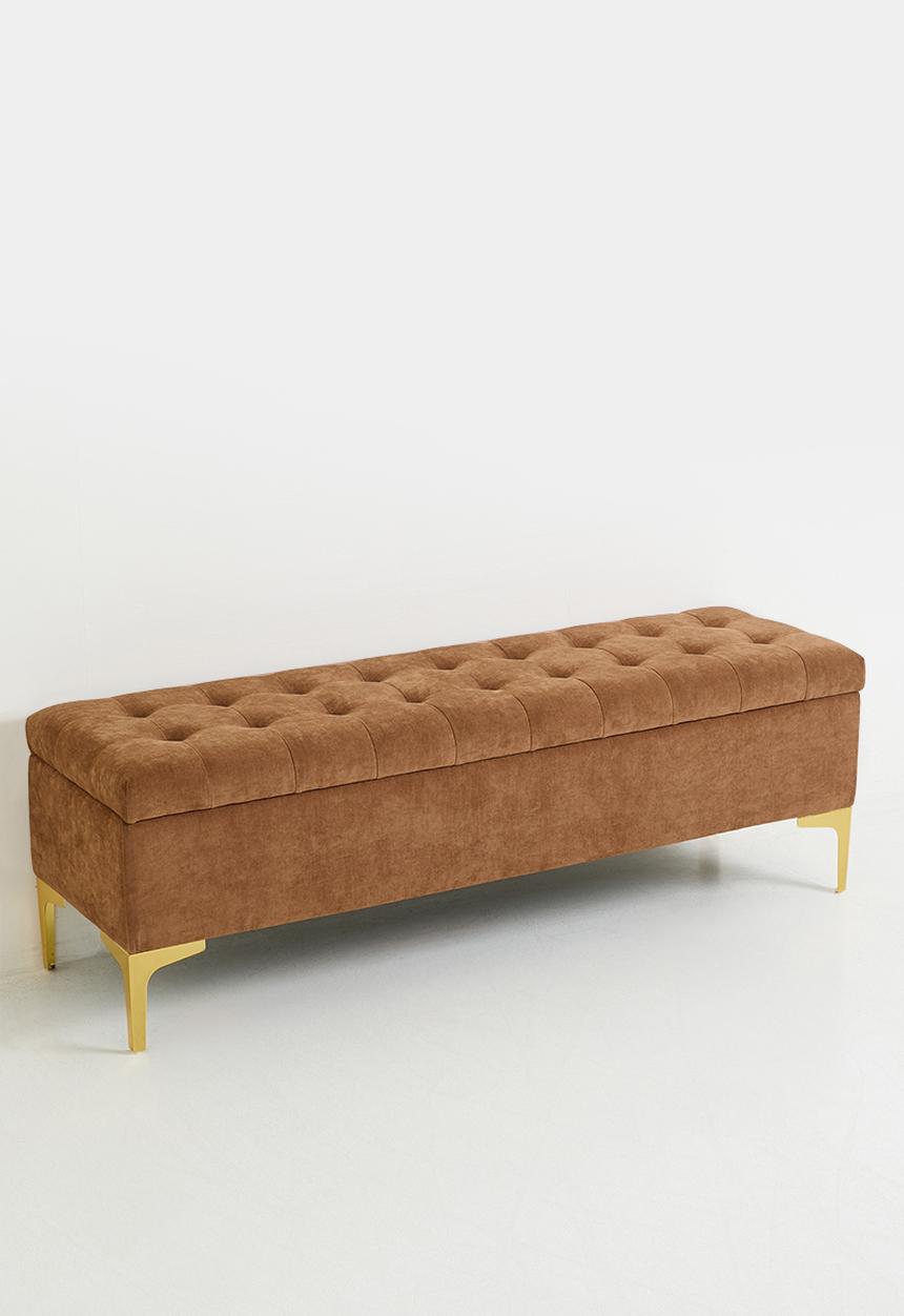 Sixth Floor - Benji Storage Ottoman - Ochre