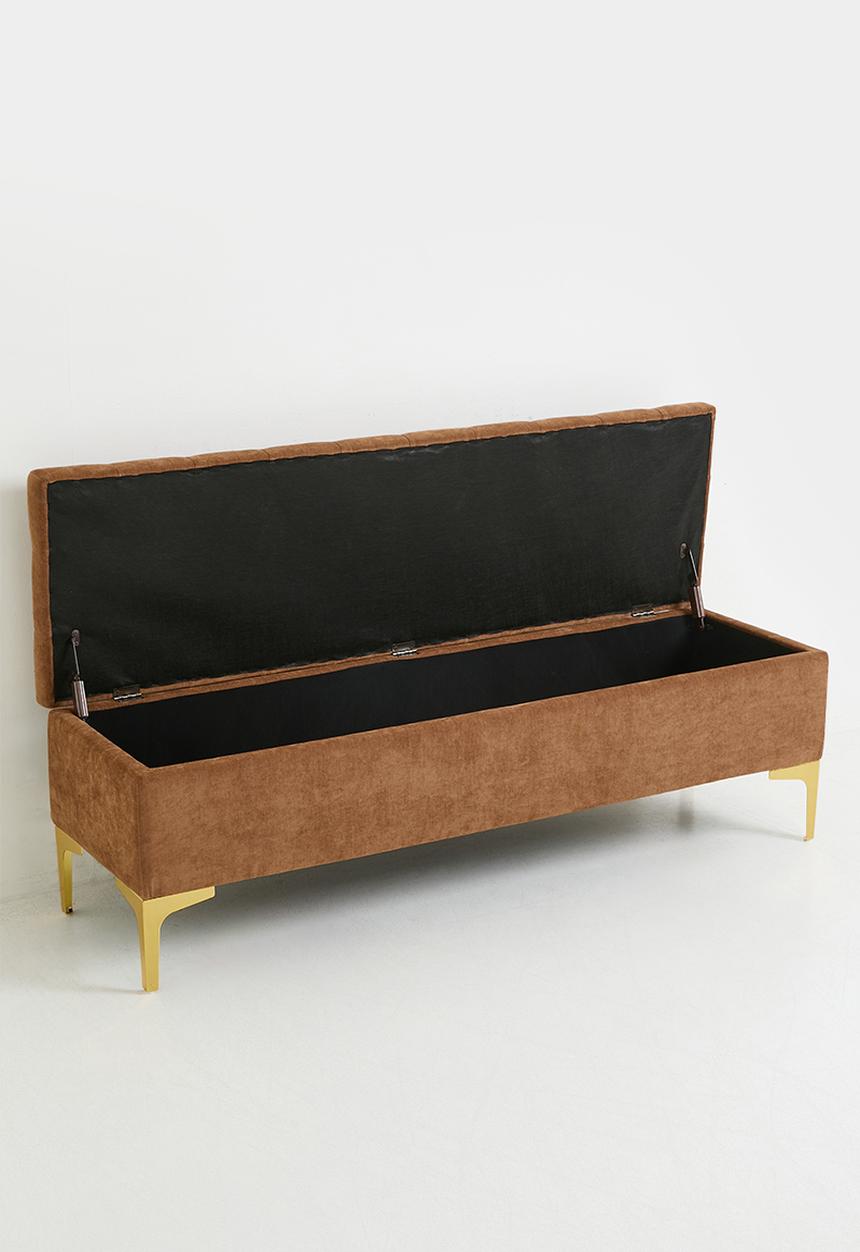 Sixth Floor - Benji Storage Ottoman - Ochre