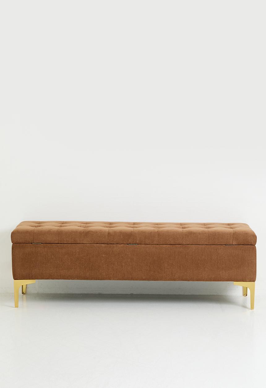 Sixth Floor - Benji Storage Ottoman - Ochre