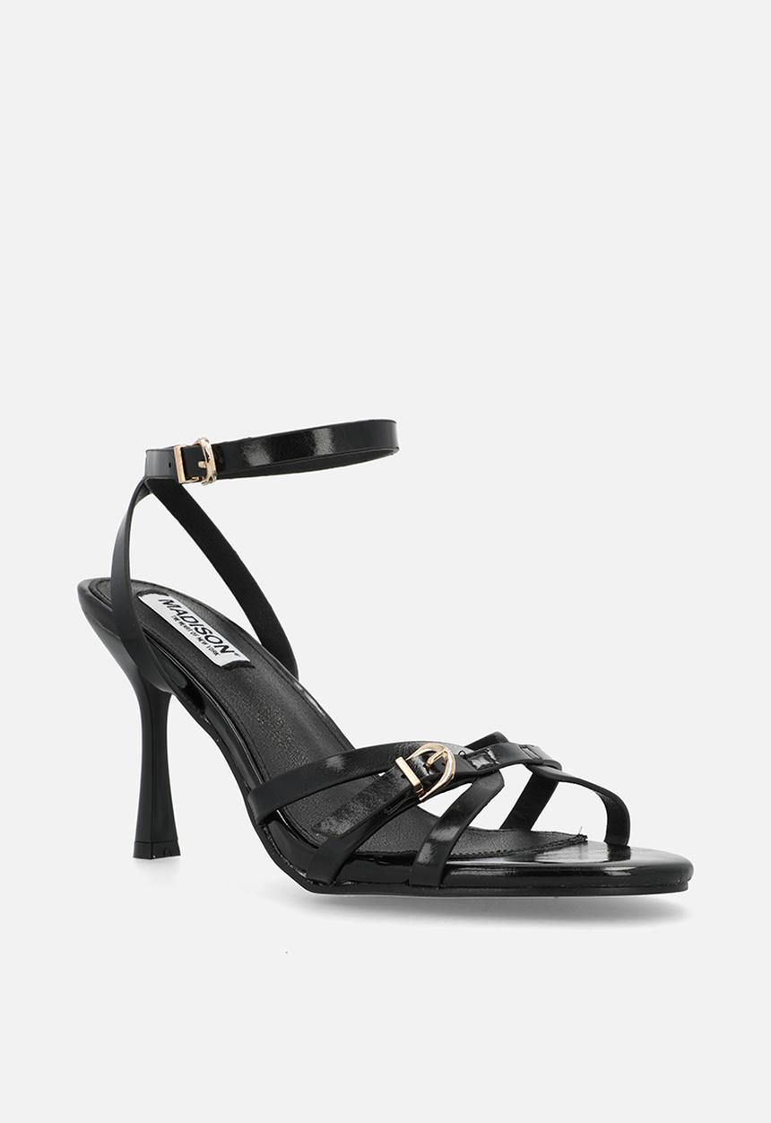 Madison® - Faith open toe ankle strap - black