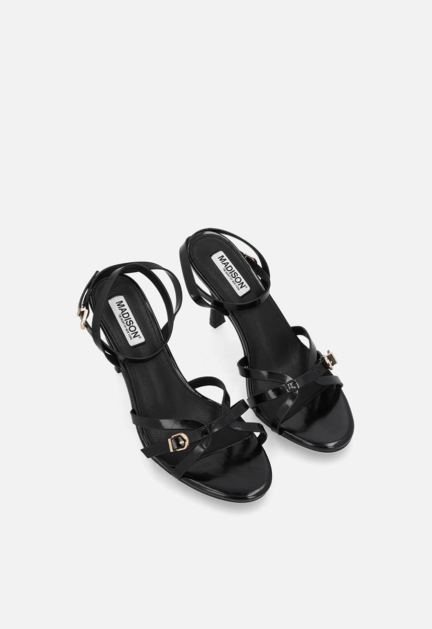 Madison® - Faith open toe ankle strap - black