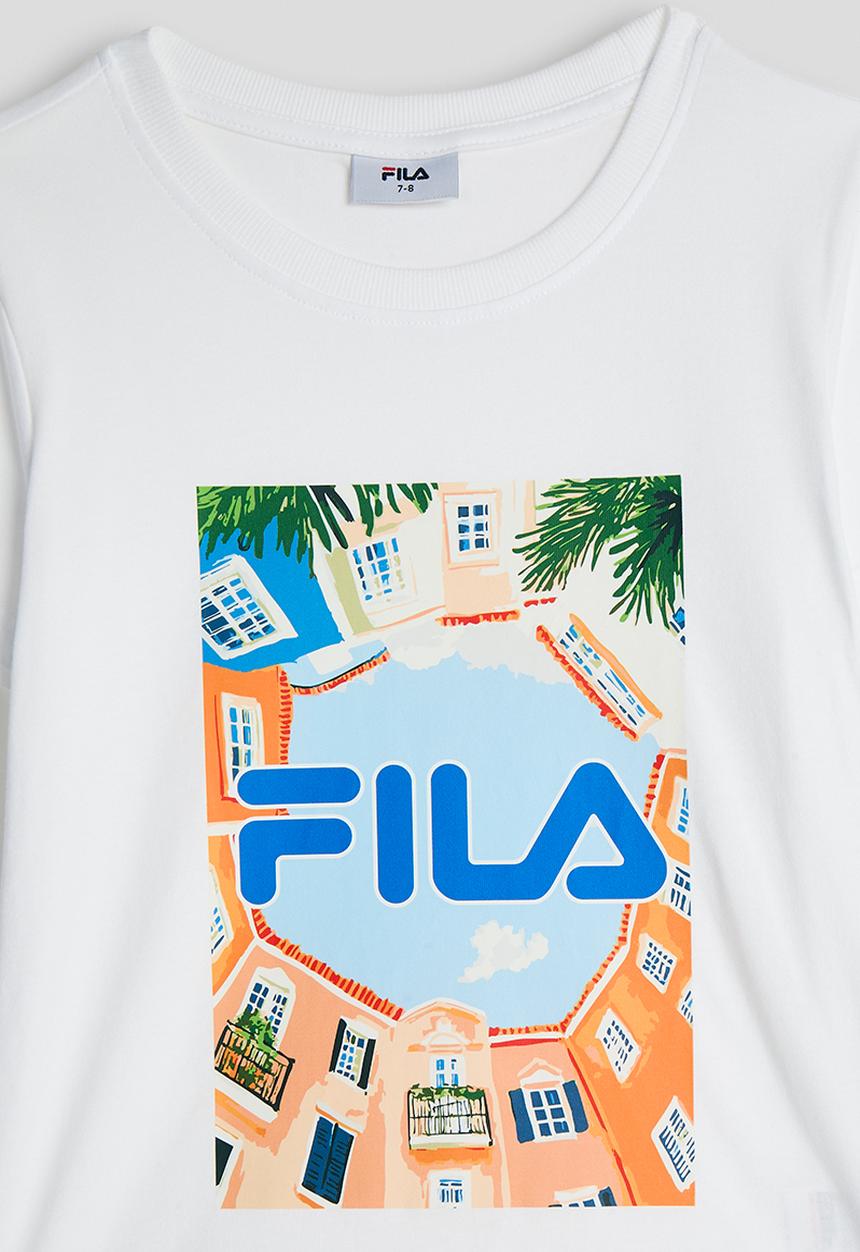 FILA - Dune T-Shirt (Drop Shoulder Boxy) - White