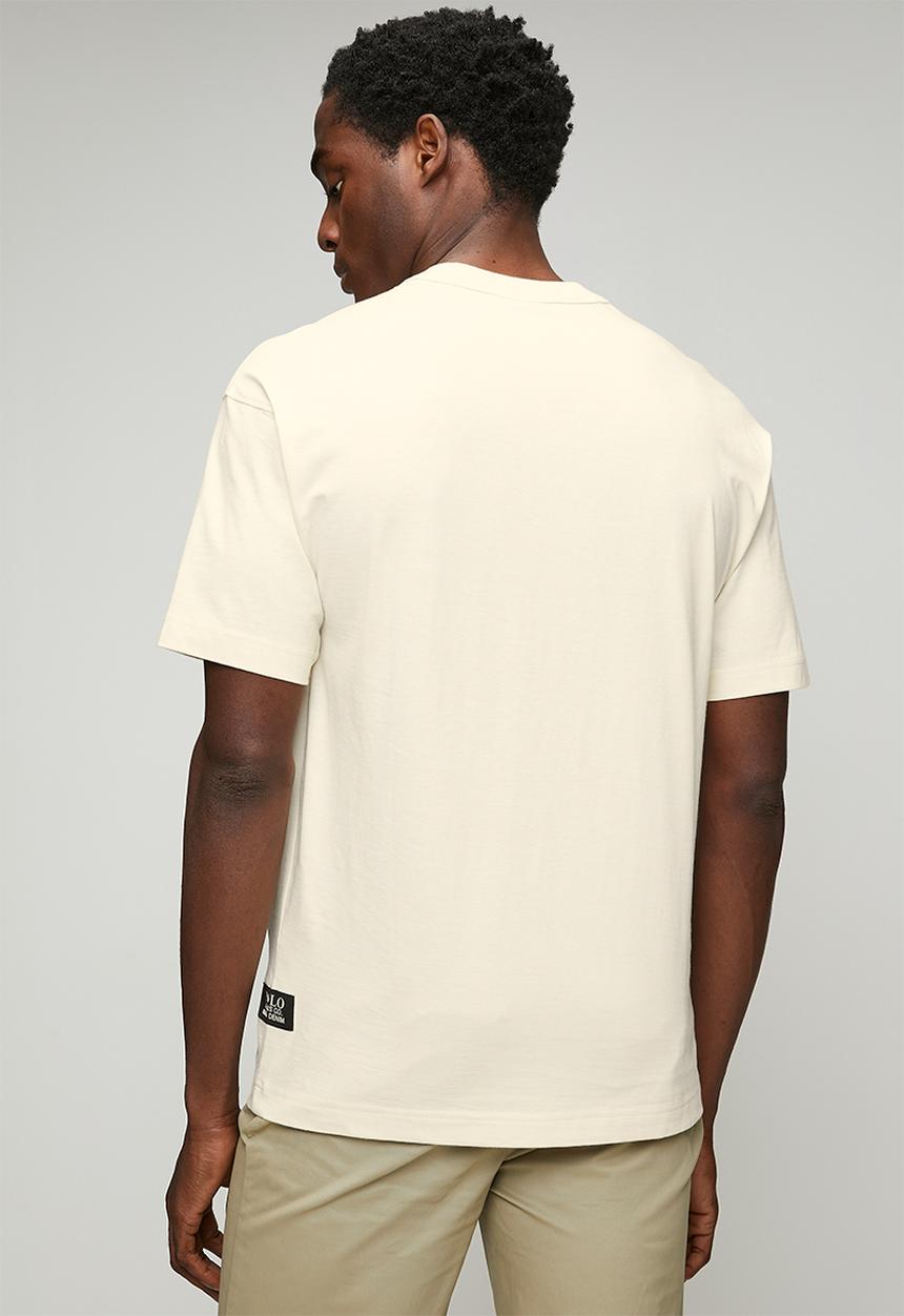 POLO - Mens pjc sketch logo graphic tee - white