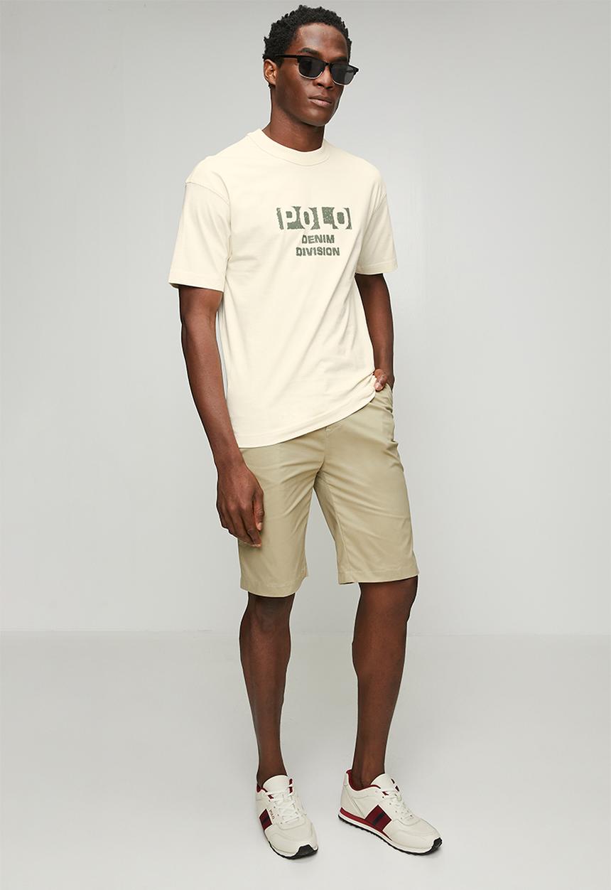POLO - Mens pjc sketch logo graphic tee - white