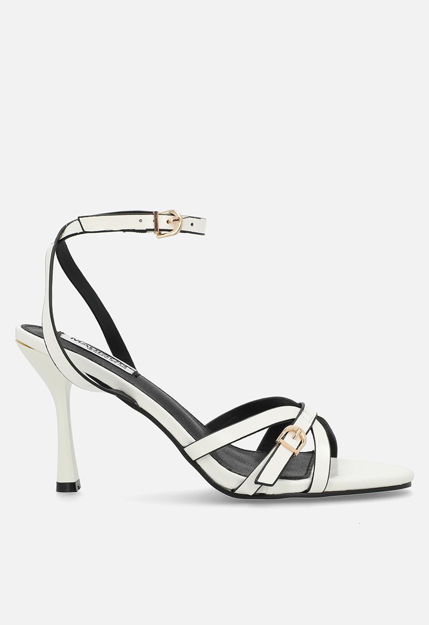 Madison® - Faith open toe ankle strap - white