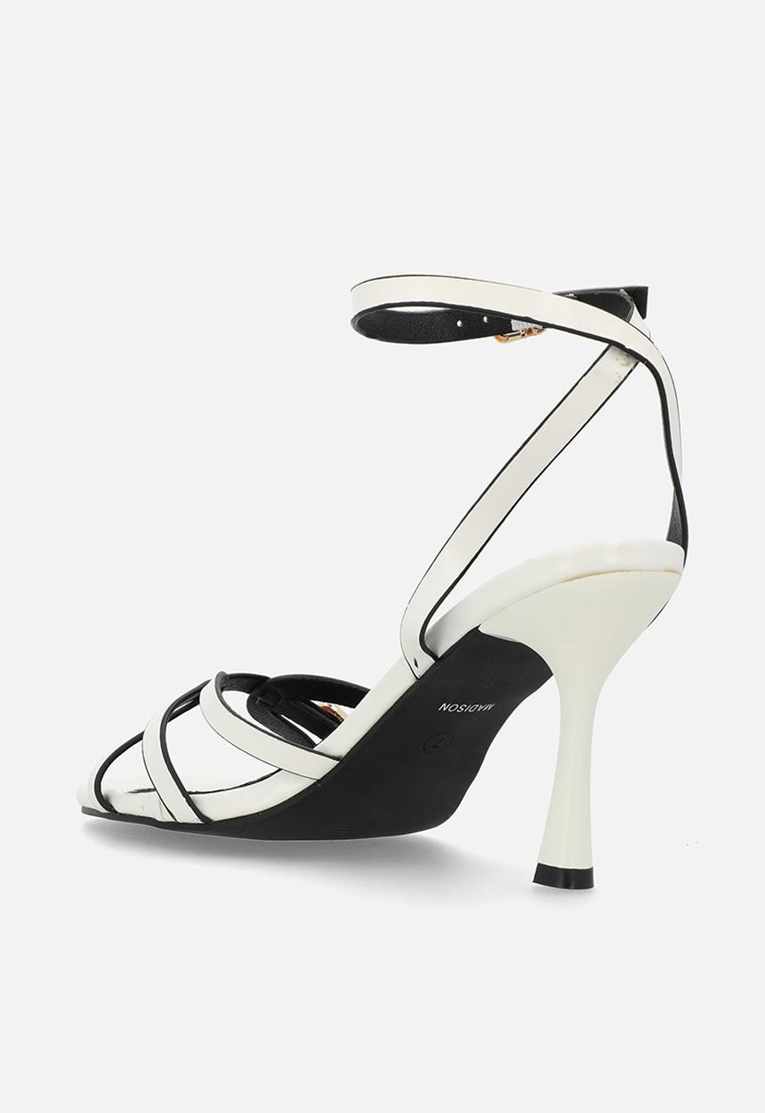 Madison® - Faith open toe ankle strap - white