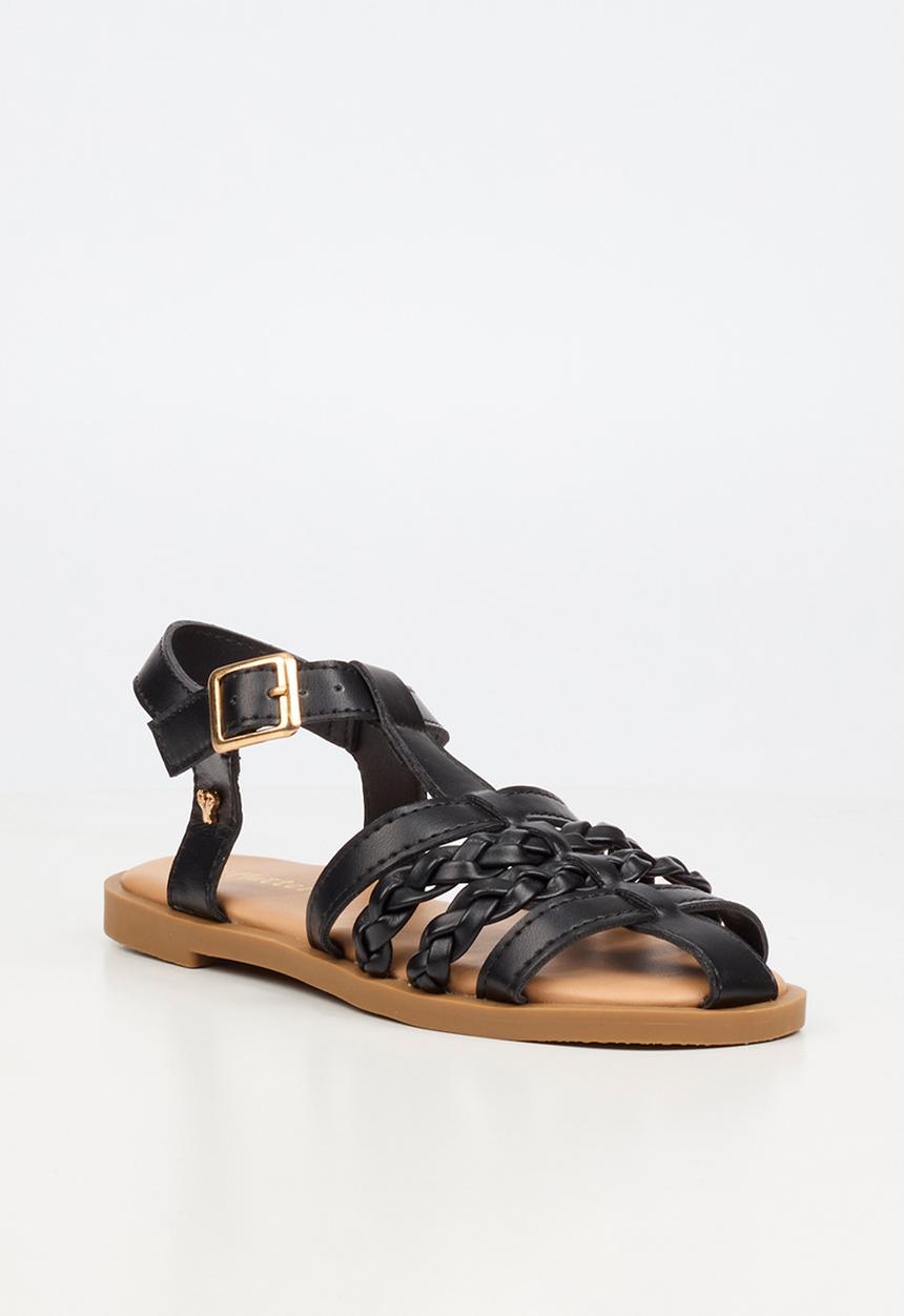 Flutterby - Lillie 3 girls sandal - black