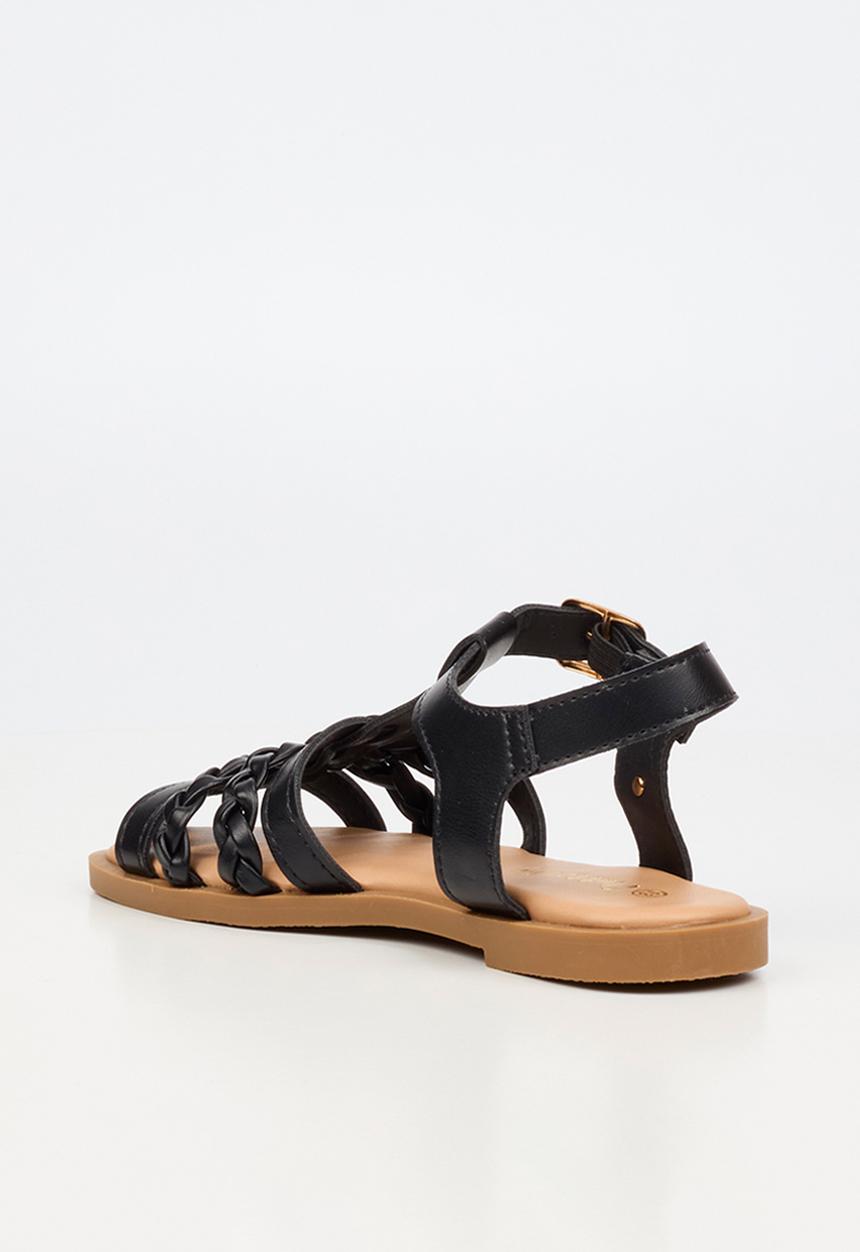 Flutterby - Lillie 3 girls sandal - black