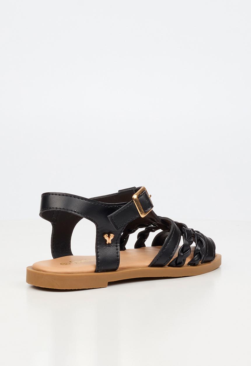Flutterby - Lillie 3 girls sandal - black