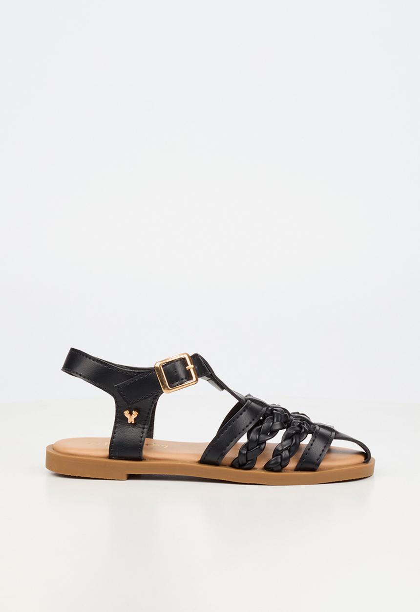 Flutterby - Lillie 3 girls sandal - black