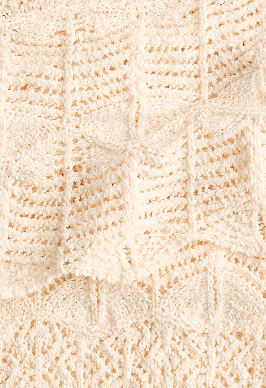 H&M - Lace-look cape top - cream