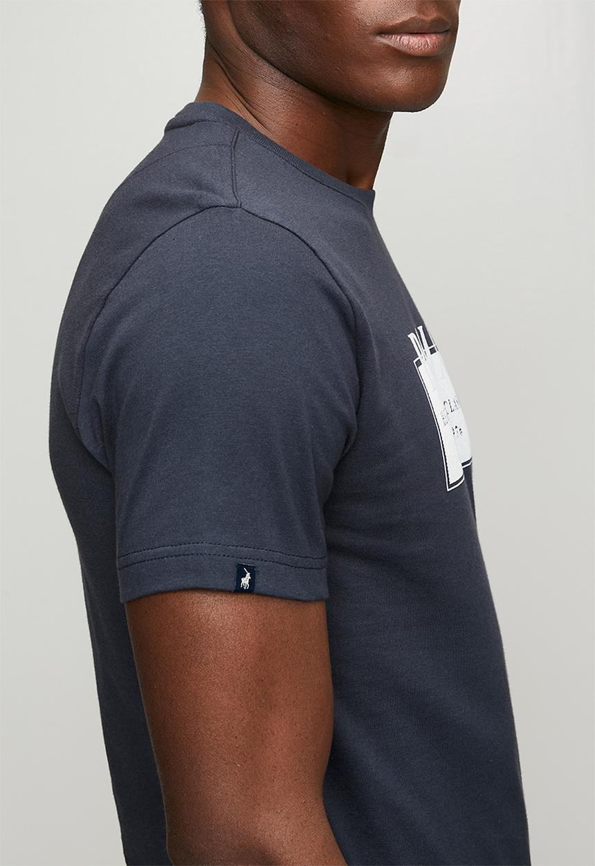 POLO - Mens hd twill and logo short sleeve  T-shirt - navy