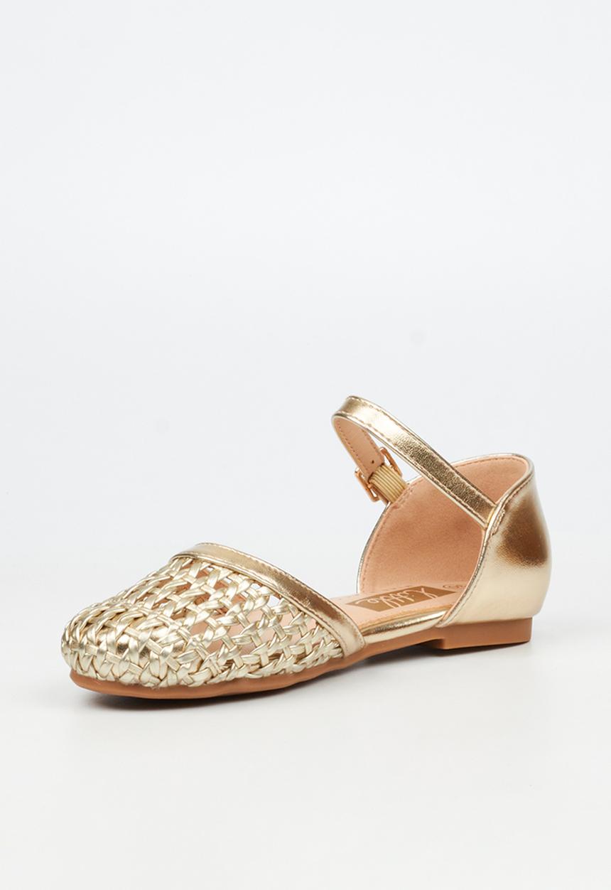 Little Miss Black - Lovely 2 Macrame Pump - Champagne