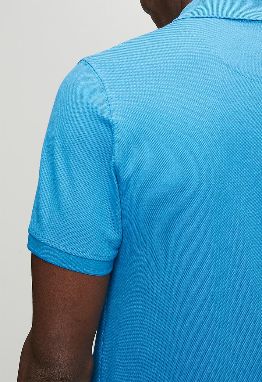 POLO - Mens essential pique short sleeve golfer  - blue