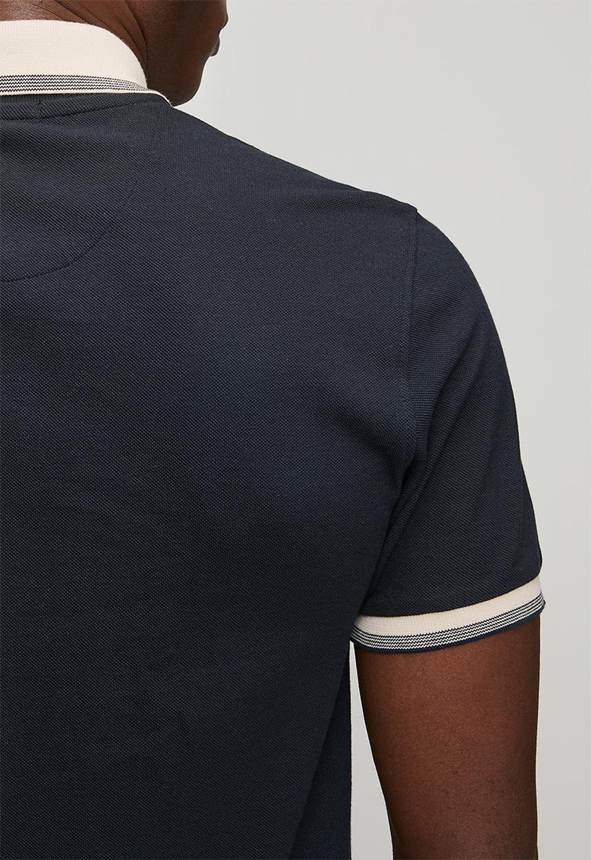 POLO - Mens tipped pique ss golfer - navy
