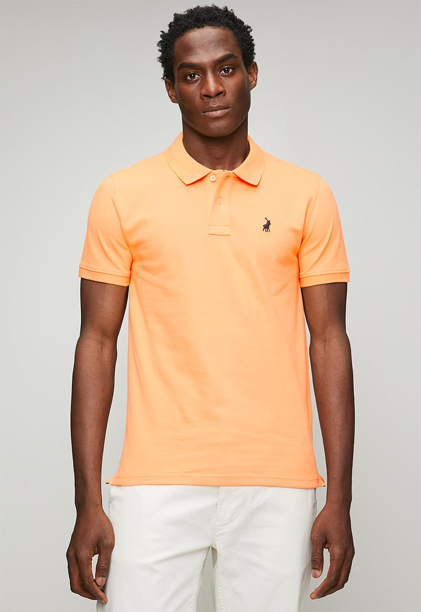 POLO - Mens essential pique ss golfer - orange
