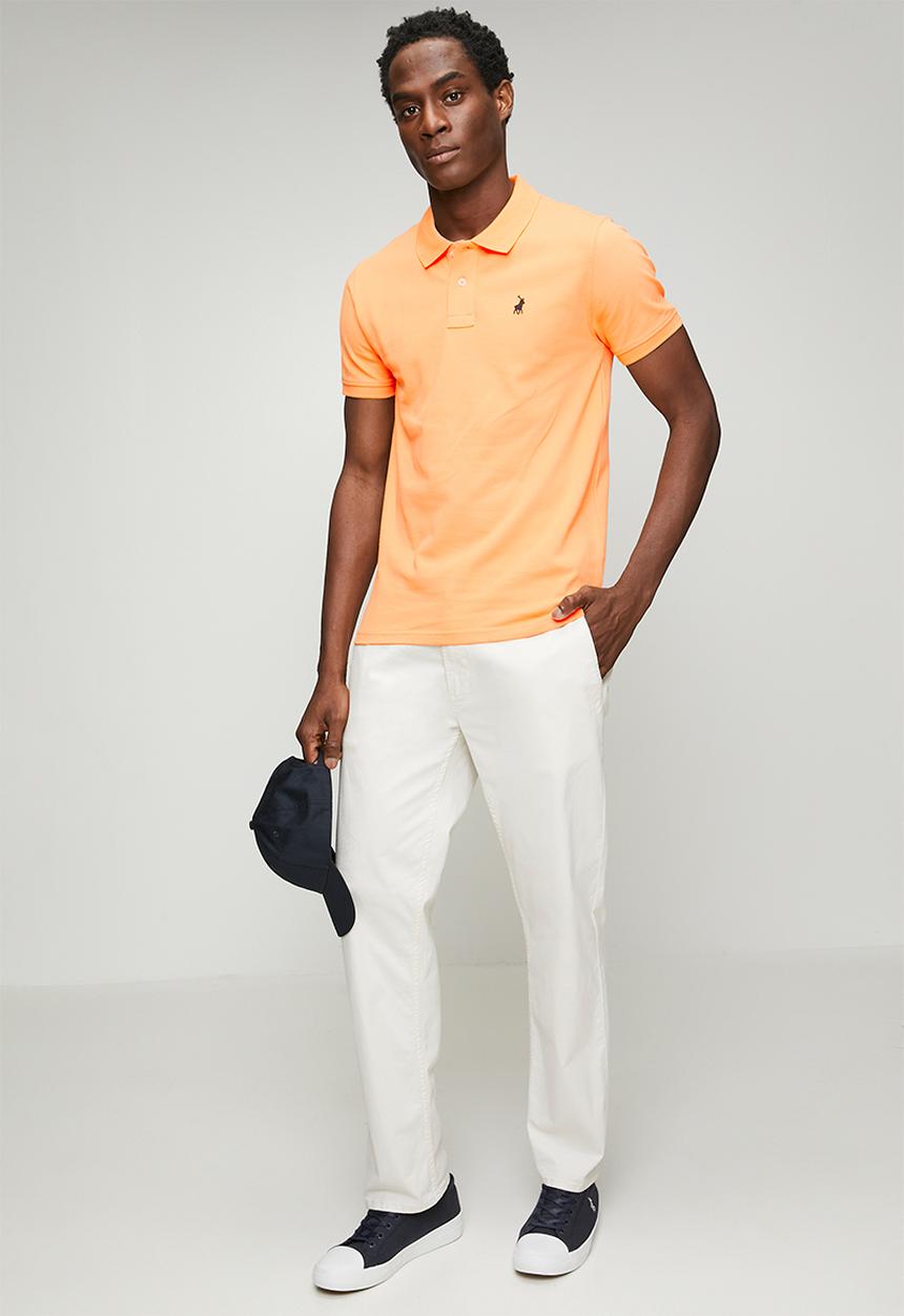 POLO - Mens essential pique ss golfer - orange