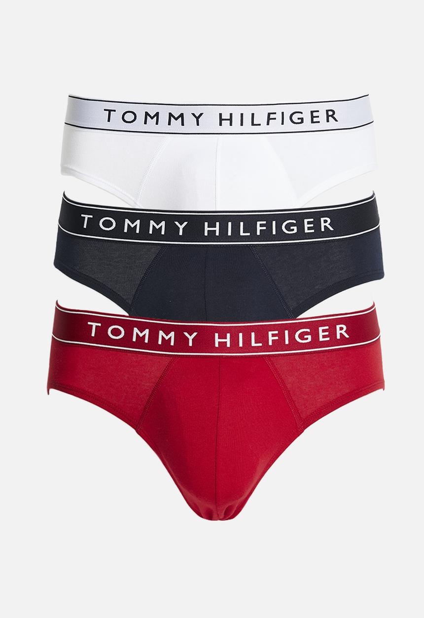 Tommy Hilfiger - 3P BRIEF DTM - Th Wht/ Med Red/ Dsrt Sky