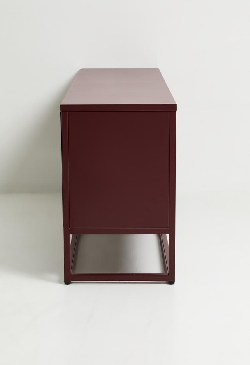 Sixth Floor - Talia Metal TV Unit - Burgundy