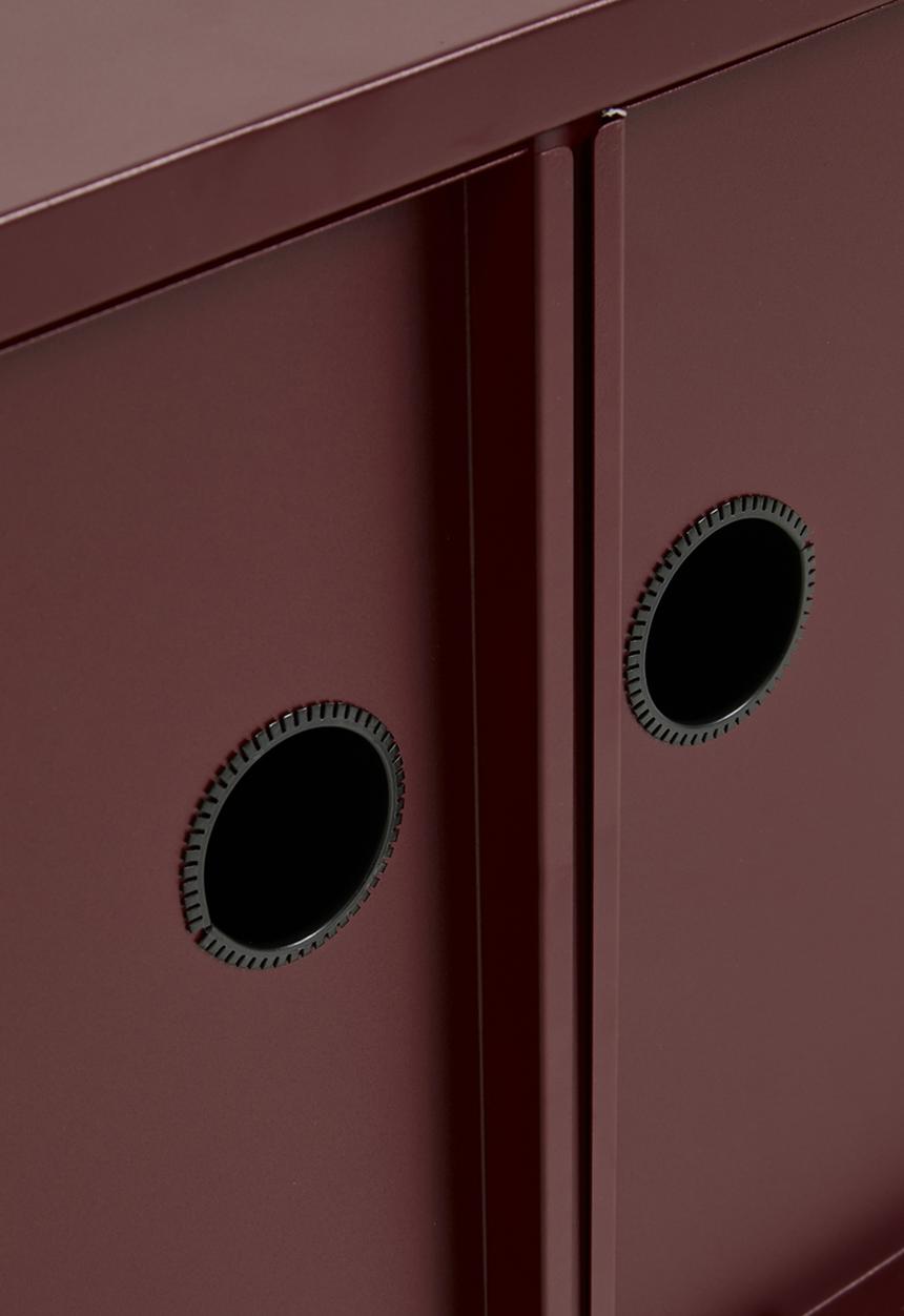 Sixth Floor - Talia Metal TV Unit - Burgundy