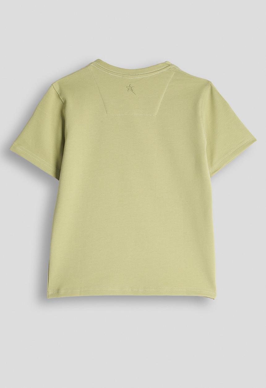 SOVIET - Boys S/Slv V-Neck Tee - Lt Sage