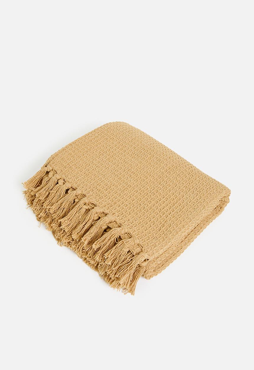 Sixth Floor - Waffle Cotton Throw - Natural