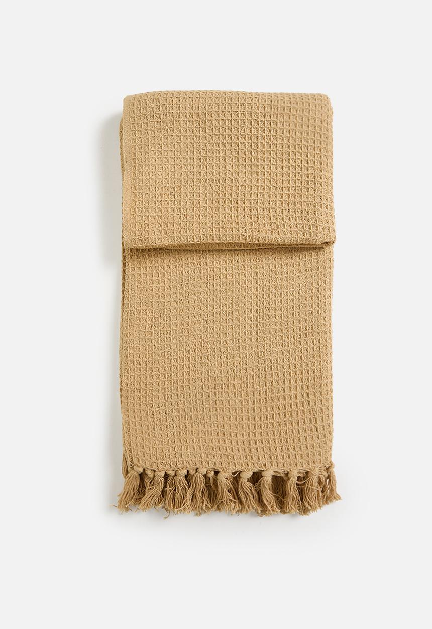 Sixth Floor - Waffle Cotton Throw - Natural