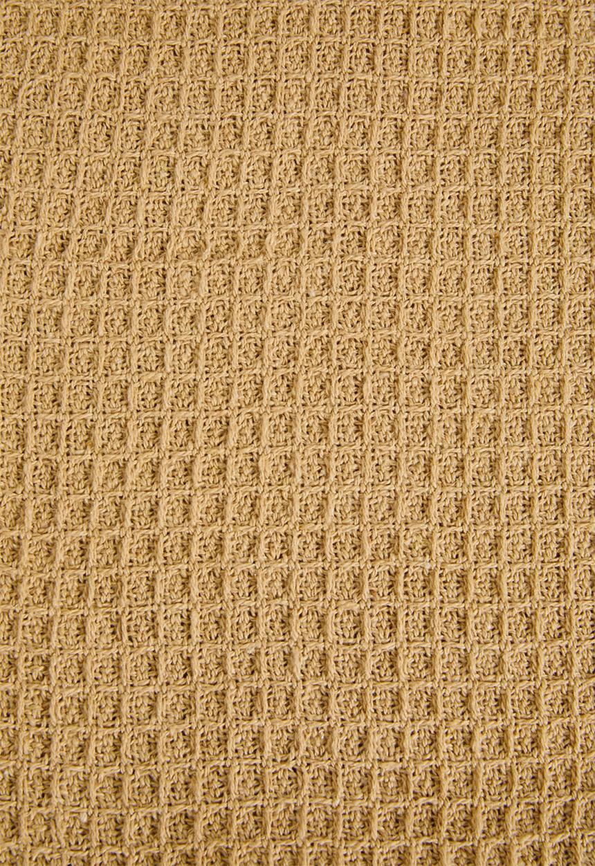 Sixth Floor - Waffle Cotton Throw - Natural