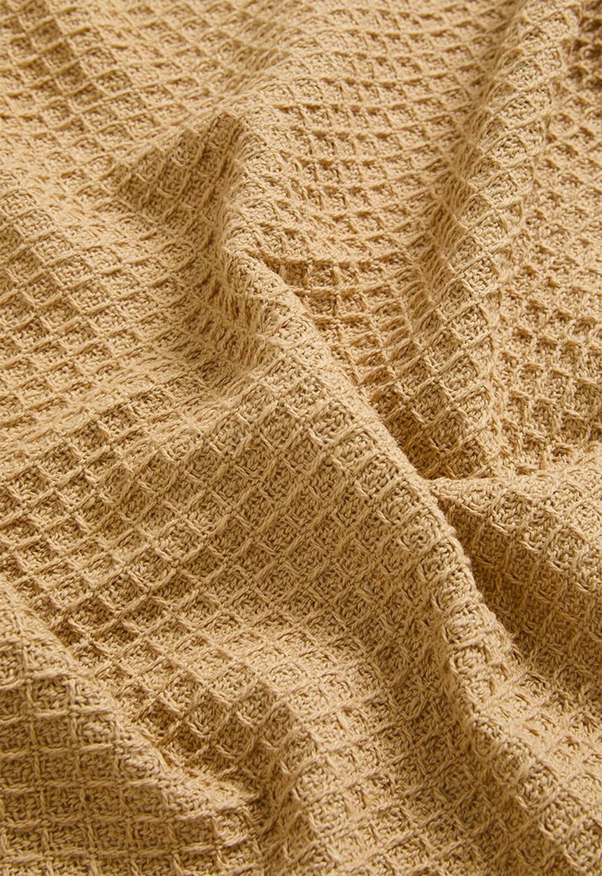 Sixth Floor - Waffle Cotton Throw - Natural