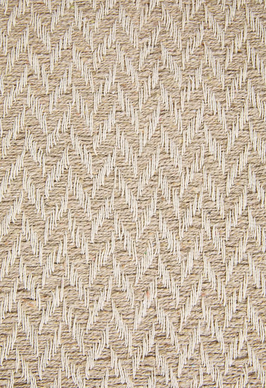 Sixth Floor - Herringbone Cotton Throw - Natural
