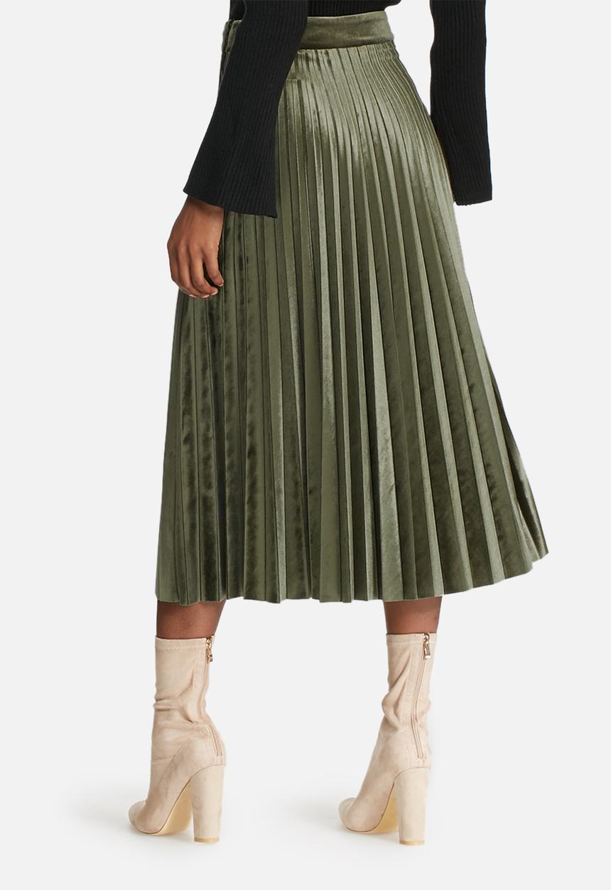 dailyfriday - Velvet pleated midi skirt
