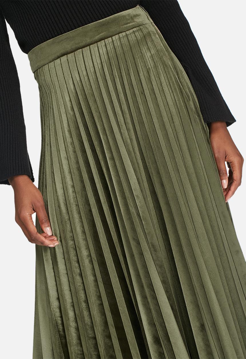dailyfriday - Velvet pleated midi skirt