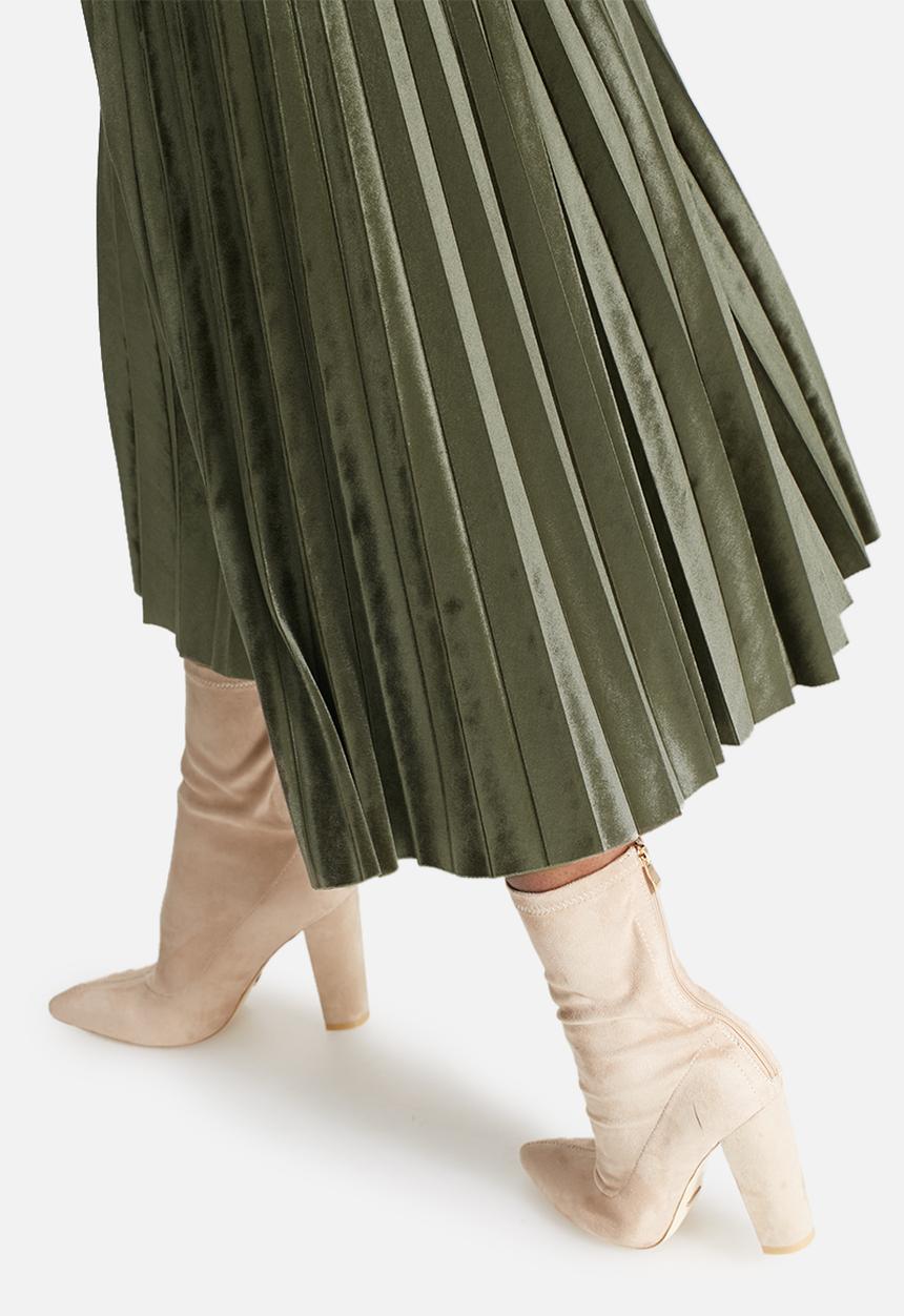dailyfriday - Velvet pleated midi skirt