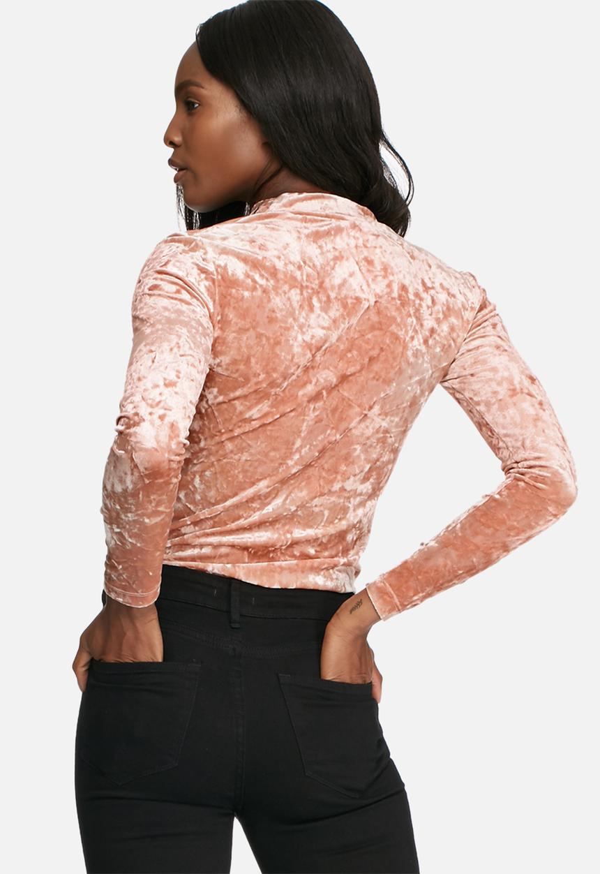 dailyfriday - Crushed velvet l/s choker top