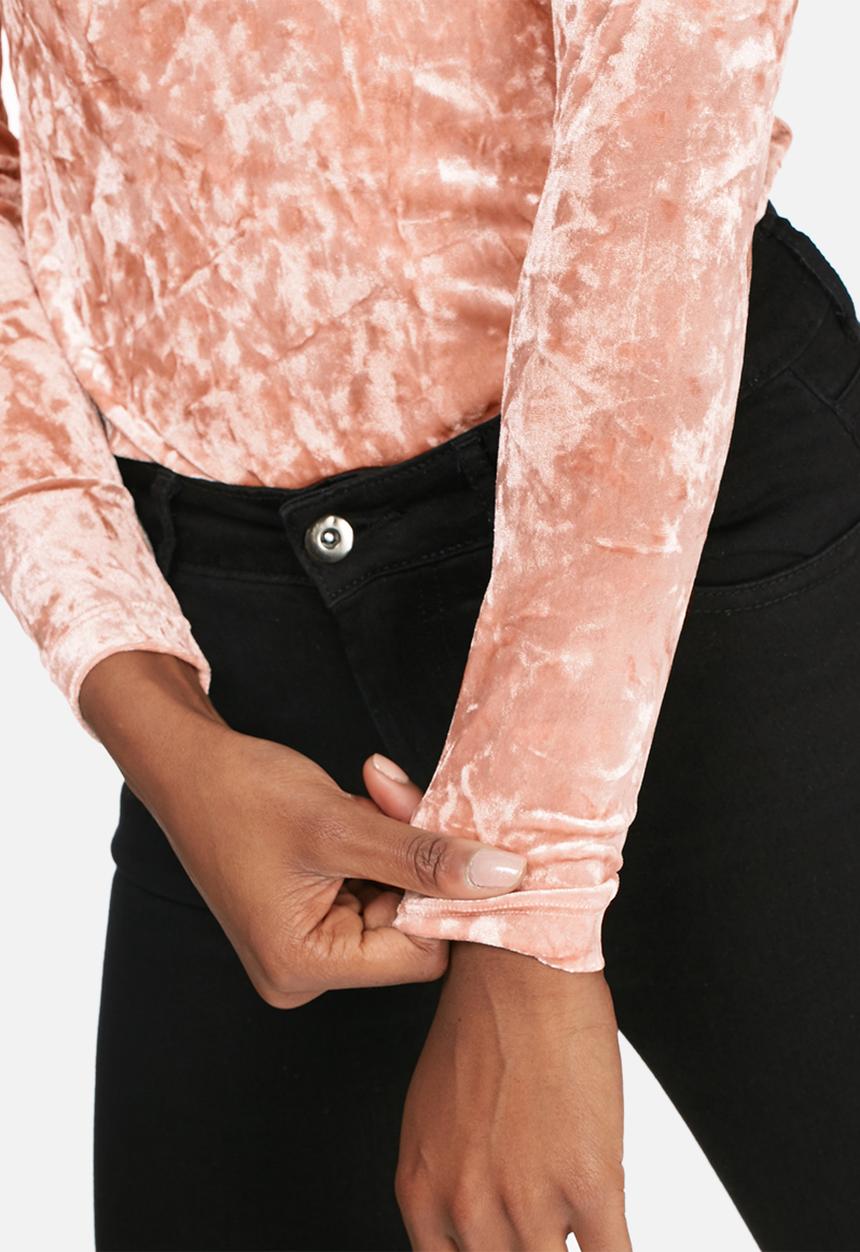dailyfriday - Crushed velvet l/s choker top