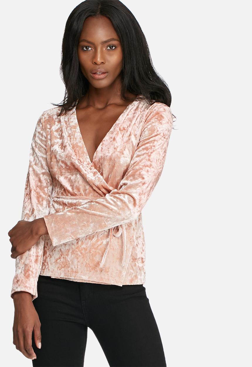 dailyfriday - Velvet wrap blouse