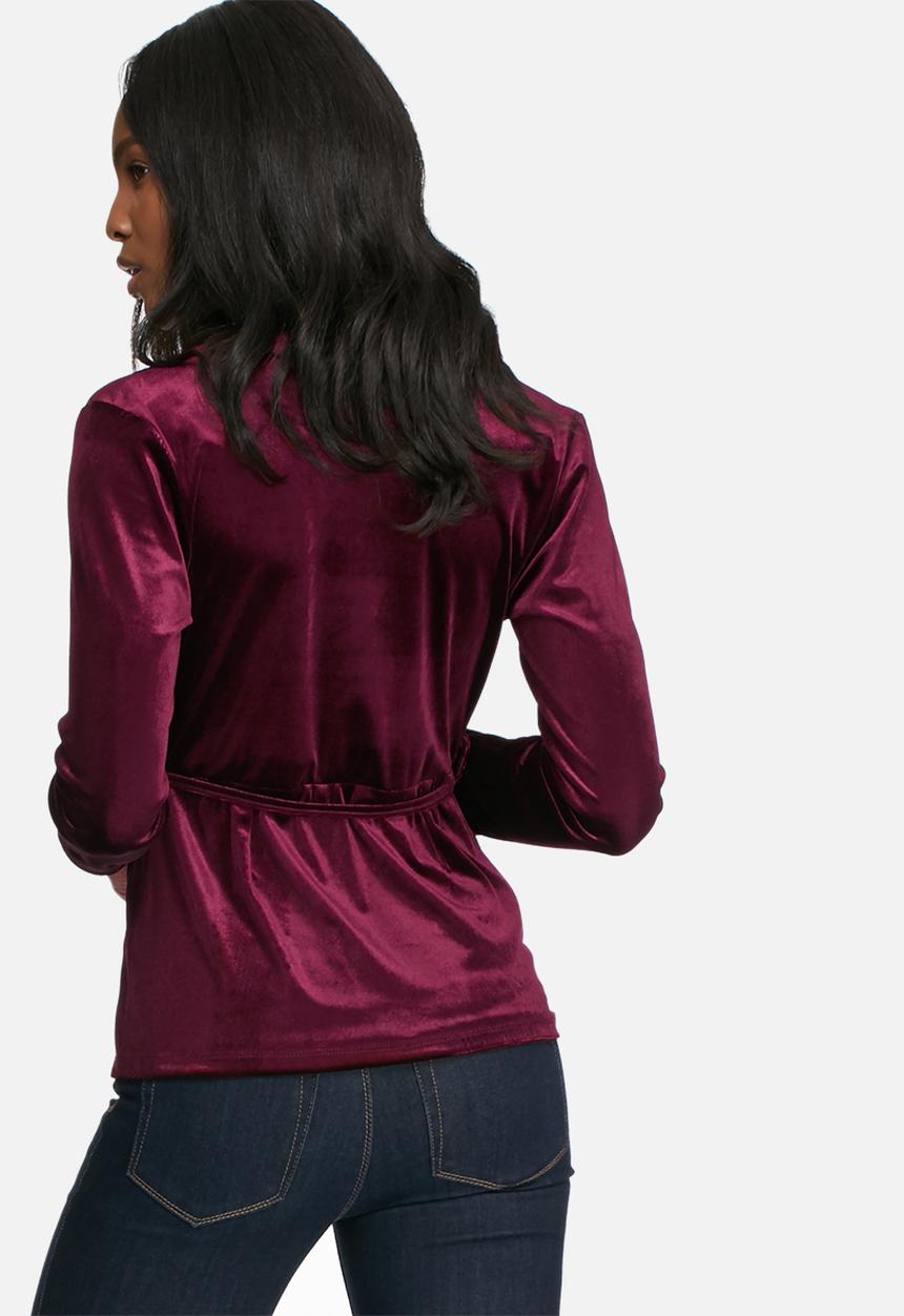 dailyfriday - Velvet wrap blouse